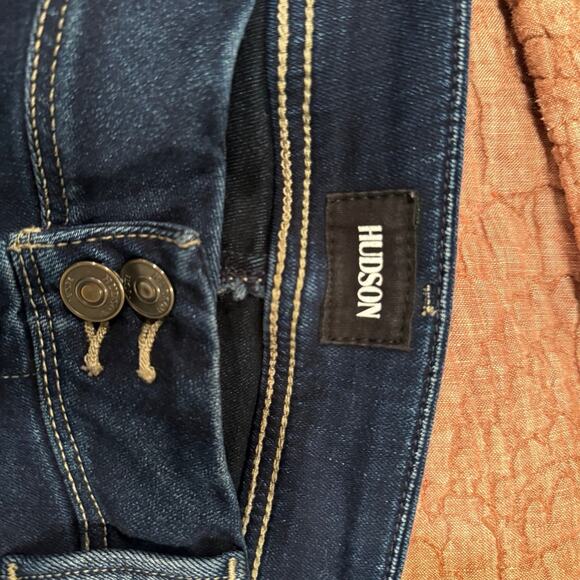 Hudson Jeans skinny double button and button back pocket dark denim women sz 31 - Picture 6 of 7